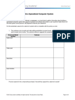 1.3.1.6 Worksheet - Build A Specialized Computer System: IT Essentials 5.0