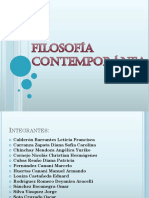 Filosofía Contemporánea