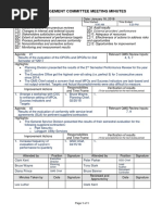 Sample ManCom Meeting Minutes