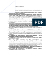 Questionário Da Unidade I - Políticas Educacionais de Organização Da Educação Básica