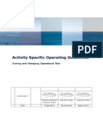 Activity Specific Operating Guidelines