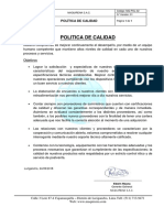 Ejemplo de Política de Calidad