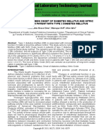 Correlation Between Onset of Diabetes Mellitus and Nitric Oxide Levels in Patient With Type 2 Diabetes Mellitus