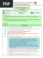 Sesion Tutoria Charlas Cruzadas y Cortadas