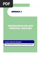 Module 4 Professionalism and Personal Welfare PDF