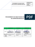 Procedimiento de Habilitacion e Instalacion de Carpinteria Metalica