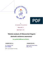 Market Analysis of Ttaranchal Organic Domestic Existence Awareness