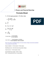 ACST252 - Formula Sheet