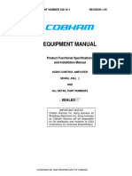 Equipment Manual: Product Functional Specifications and Installation Manual