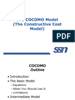 The COCOMO Model (The Constructive Cost Model)