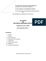 Silabo Recursos Hidrobiologicos 2019 - I