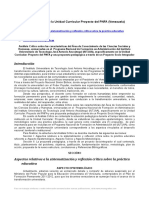 Analisis Critico Unidad Curricular Proyecto Del Pnfa Venezuela