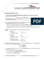 Aplicaciones de La Ecuacion de Segundo Grado PDF