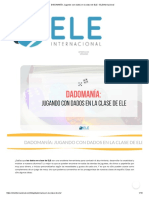 DADOMANÍA - Jugando Con Dados en La Clase de ELE - ELEInternacional PDF