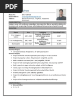 Muhammad Umer: Phone No: Email Address: Address: Career Objective