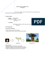 Lesson Plan in Biology 1 2 Quarter