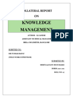 Knowledge Management: Collateral Report ON