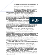 Publicitatea Directă Poate Fi Folosită de Către Firme Ca Un Instrument