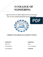 PDM College of Engineering: A Project On Library Management System