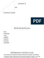 Lecture-3: - Networking Components - Types of Network - Topology - OSI Reference Model