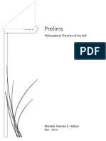 Prelims: Philosophical Theories of The Self