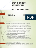 Energy Consious Architecture Passive Solar Heating