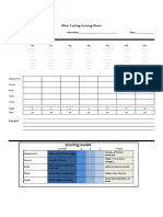 Wine Tasting Scoring Sheet