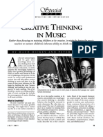 Creative Thinking in Music Hickey & Webster 2001