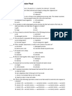 Biology 2 Semester Final: Multiple Choice