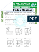 Ficha Cuadros Magicos para Tercero de Primaria