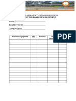 Science Laboratory Requisition Slip