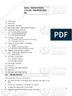 Unit 4 Knowledge: Definition, Types, Nature, Properties and Scope