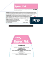 Alcoholic Solution: Pink Chlorhexidine Gluconate 0.5% W/V in 70% V/V DEB