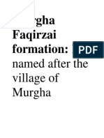 Murgha Faqirzai Formation