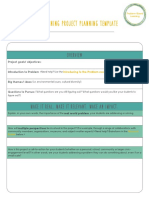 Problem-Based Learning Project Planning Template