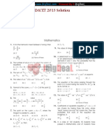 NIMCET 2013 Solution: Mathematics