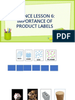 Lesson 6 - Importance of Reading The Products Label