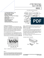 +5 Volt, Serial Input, Dual 12-Bit DAC AD8522