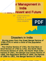 Disaster Management in India Past, Present and Future