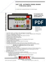 TYPE DCA-120/10: Control Unit For Automatic Diesel Engine