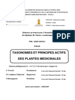 Taxonomie Et Pricipes Actifs Des Plantes Médcinalales (2019) PDF