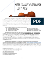 Walker Orchestra Handbook 2019-2020 