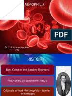 Haemophilia: DR Y S Vishnu Vardhan, PG