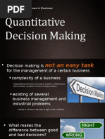 Lesson 2:: Quantitative Decision Making