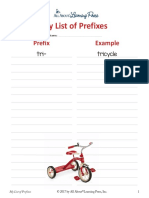 My List of Prefixes: Prefix Example