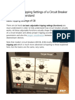 6 Adjustable Tripping Settings of A Circuit Breaker