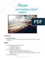 Goals of Mixing Cheat Sheet 1