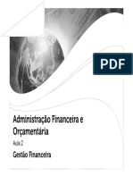 Slide 2º Aula - Administração Financeira e Orçamentária