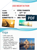 Yoga and Meditation