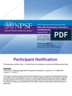 Falls: Risk Assessment, Prevention, and Measurement: NPSF Professional Learning Series Presents